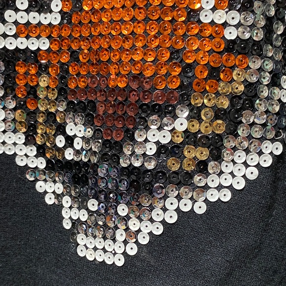 Jerzees Black sweatshirt with Tiger sequins Graphic size XL NWOT - Picture 9 of 15